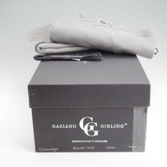 未使用★(英)ガジアーノ&ガーリング 7.5E【★CAMBRIDGE/ケンブリッジ/GG06ラスト】パンチドキャップトゥ/カーフ/黒/GAZIANO&GIRLING★l481