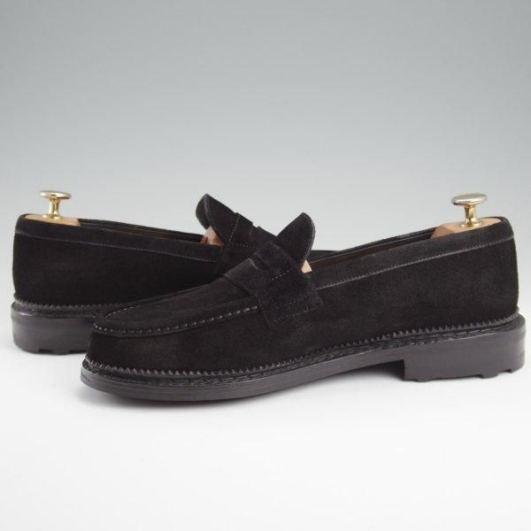 極美品★J.M.ウエストン SIZE 6.5【定価￥121,000-★ユージーン/Eugene/コインローファー/C80】スエード/黒/Weston/ウェストン★l483