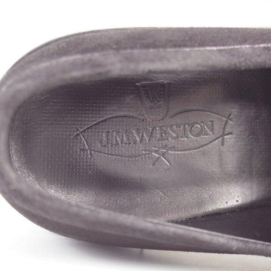 極美品★J.M.ウエストン SIZE 6.5【定価￥121,000-★ユージーン/Eugene/コインローファー/C80】スエード/黒/Weston/ウェストン★l483