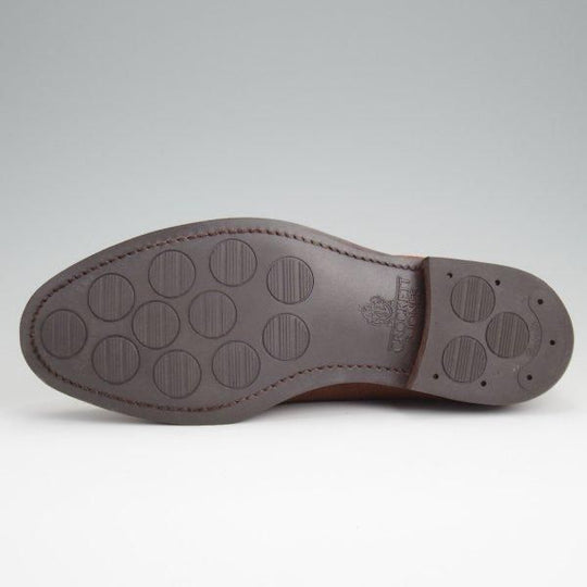 極上★クロケット&ジョーンズ 6E【定価￥90,200-★鹿革/DEERSKIN/375ラスト】CAMDEN/ローファー/スエード/茶/Crockett&Jones★l501