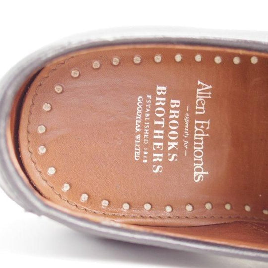 極上★(米)アレンエドモンズ 9.5D【貴重★ブルックスブラザーズ別注/BROOKS BROTHERS】ストレートチップ/黒/ALLEN EDMONDS★l505