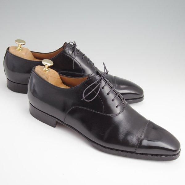 極上★(伊)エンツォ・ボナフェ SIZE 10【定価10万円以上★ストレートチップ/黒】カーフ/メンズ/Enzo Bonafe★l506