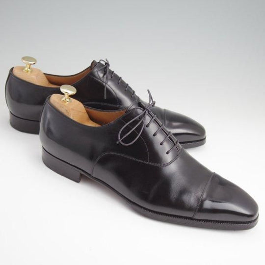 極上★(伊)エンツォ・ボナフェ SIZE 10【定価10万円以上★ストレートチップ/黒】カーフ/メンズ/Enzo Bonafe★l506