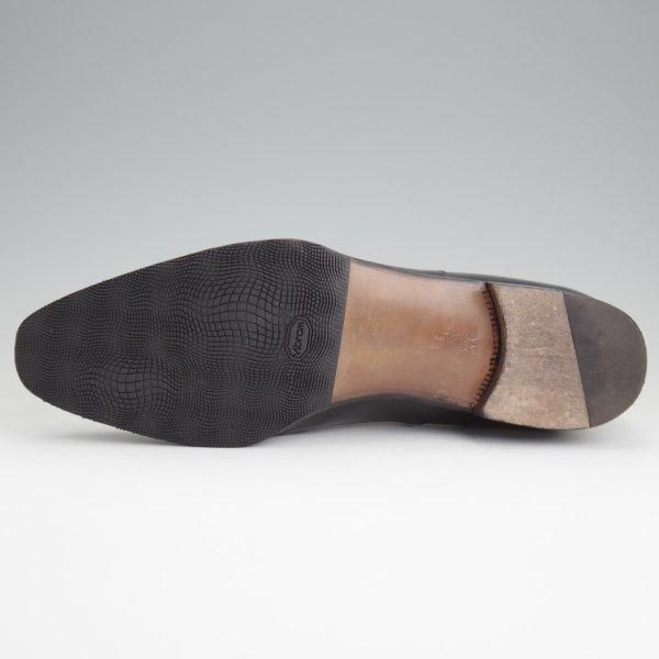 極上★(伊)エンツォ・ボナフェ SIZE 10【定価10万円以上★ストレートチップ/黒】カーフ/メンズ/Enzo Bonafe★l506