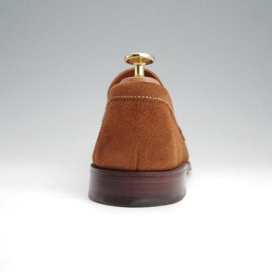 美品★(英)チーニー 6F【定価￥82,500-★コインローファー/HUGO】5203ラスト/スリッポン/スエード/茶/メンズ/CHEANEY★l509