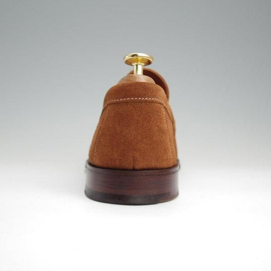 美品★(英)チーニー 6F【定価￥82,500-★コインローファー/HUGO】5203ラスト/スリッポン/スエード/茶/メンズ/CHEANEY★l509