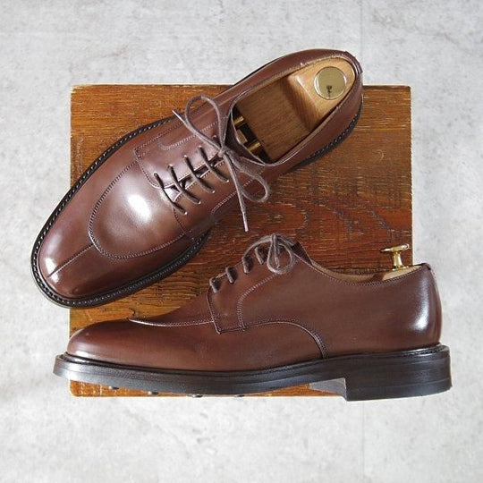 極美品★チャーチ 60F/UK6【貴重★100ラスト/ダイナイトソール仕様/CARNE】Uチップ/ネバダカーフ/濃茶/メンズ/Church's★l511