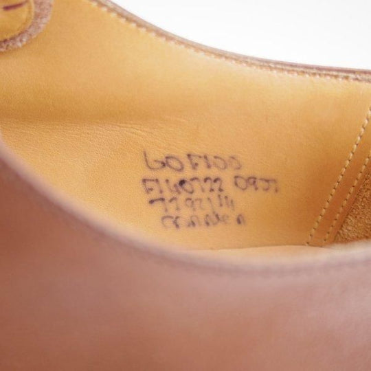 極美品★チャーチ 60F/UK6【貴重★100ラスト/ダイナイトソール仕様/CARNE】Uチップ/ネバダカーフ/濃茶/メンズ/Church's★l511