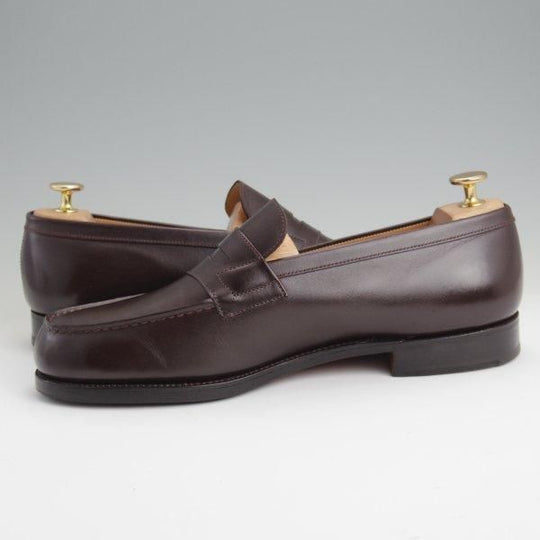 極上★J.M.ウエストン 8E【定価￥151,800-★180/コインローファー】41ラスト/ボックスカーフ/濃茶/メンズ/Weston/ウェストン★l515