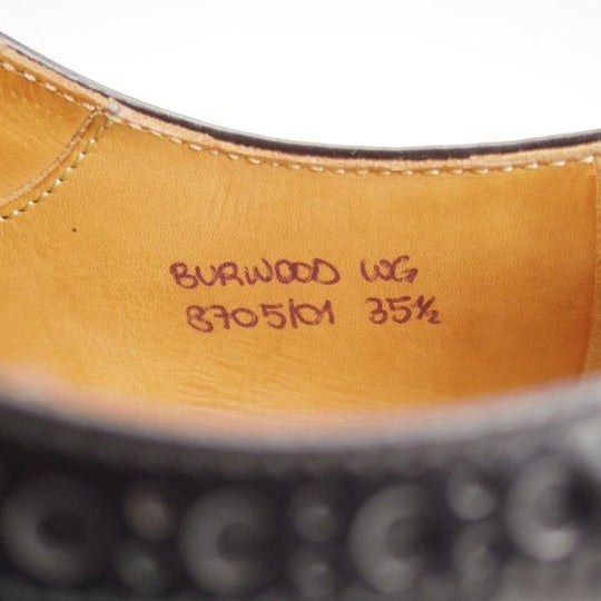 美品★チャーチ(レディース) SIZE 35.5【定価￥176,000-★バーウッド/BURWOOD WG】ポリッシュドバインダーカーフ/黒/Church's★l516