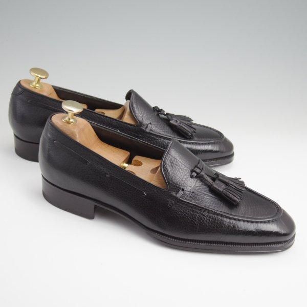 Le Yucca's パンプス ローファー エンツォボナフェ サイズ37 エンツォ・ボナフェ SIZE 6【タッセルローファー/シボ革/黒