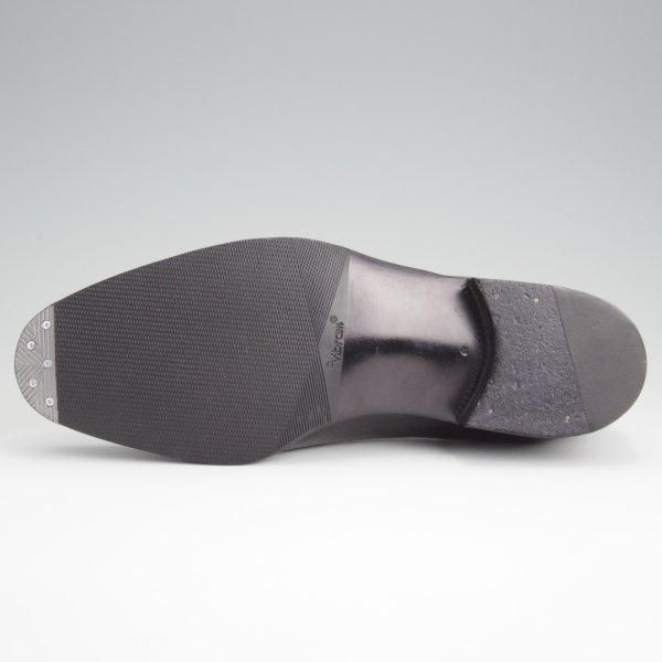極美品★(伊)エンツォ・ボナフェ SIZE 6【定価10万円以上★タッセルローファー/シボ革】グレインレザー/黒/メンズ/Enzo Bonafe★l519