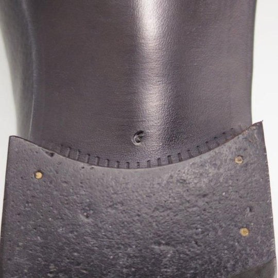 極美品★(伊)エンツォ・ボナフェ SIZE 6【定価10万円以上★タッセルローファー/シボ革】グレインレザー/黒/メンズ/Enzo Bonafe★l519