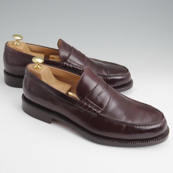 美品★(伊)ジンターラ SIZE 8.5【貴重★ハンドソーンウェルテッド製法/コインローファー】濃茶/ZINTALA/シルバノ・ラッタンジ★l521