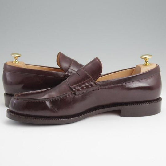 美品★(伊)ジンターラ SIZE 8.5【貴重★ハンドソーンウェルテッド製法/コインローファー】濃茶/ZINTALA/シルバノ・ラッタンジ★l521