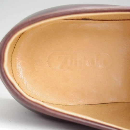 美品★(伊)ジンターラ SIZE 8.5【貴重★ハンドソーンウェルテッド製法/コインローファー】濃茶/ZINTALA/シルバノ・ラッタンジ★l521