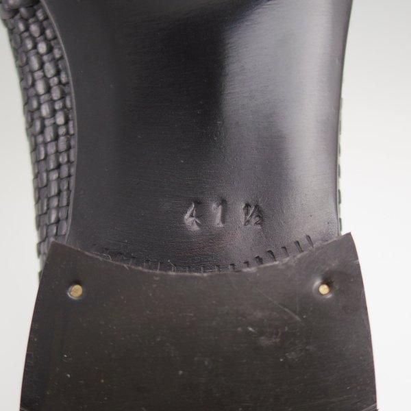 未使用★(伊)ボノーラ SIZE 41.5【貴重★イントレチャート/ローファー】スリッポン/黒/メンズ/BONORA★l523