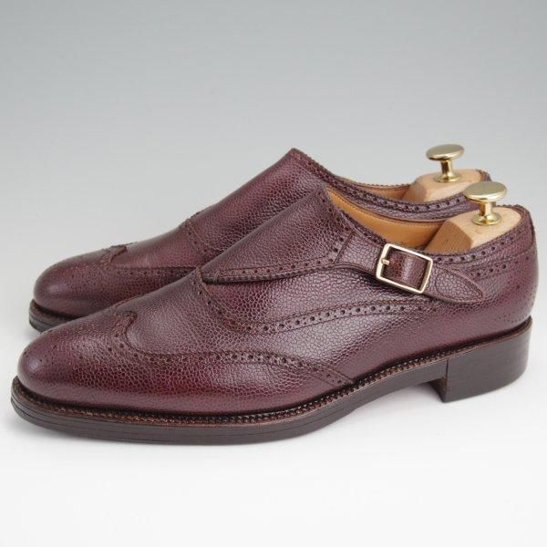 ★(浅草)ギルド・オブ・クラフツ US6.5D程度【最上級★フルハンドメイド/サイドモンク/WINDSOR】赤茶/メンズ/Guild of crafts★l524