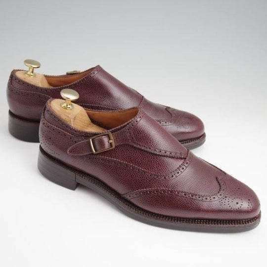 ★(浅草)ギルド・オブ・クラフツ US6.5D程度【最上級★フルハンドメイド/サイドモンク/WINDSOR】赤茶/メンズ/Guild of crafts★l524