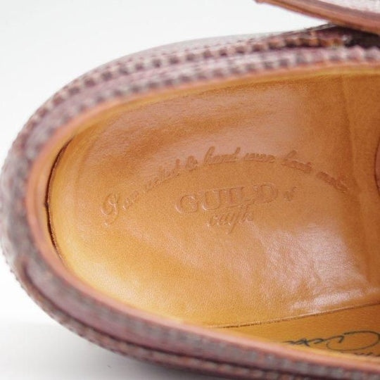 ★(浅草)ギルド・オブ・クラフツ US6.5D程度【最上級★フルハンドメイド/サイドモンク/WINDSOR】赤茶/メンズ/Guild of crafts★l524