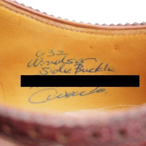 ★(浅草)ギルド・オブ・クラフツ US6.5D程度【最上級★フルハンドメイド/サイドモンク/WINDSOR】赤茶/メンズ/Guild of crafts★l524