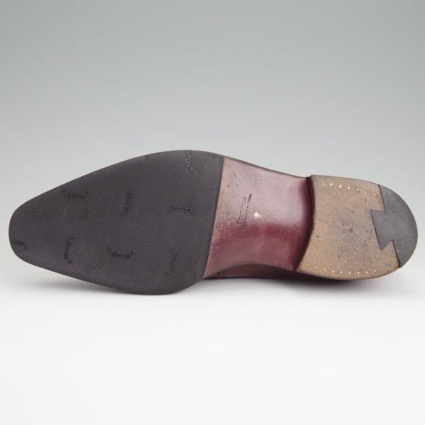 ★(仏)コルテ UK7.5程度【現行定価￥267,300-★純正シューツリー付き/Arca/アルカ】プレーントゥ/Vフロント/茶/メンズ/Corthay★l525