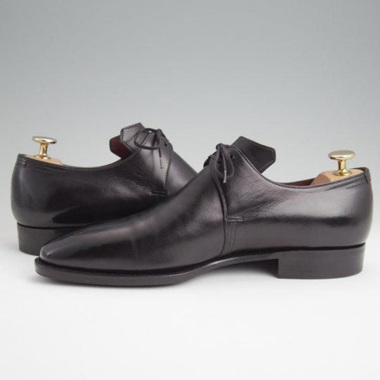 極上★(仏)コルテ SIZE 6【現行定価￥236,500-★純正シューツリー付き/Arca/アルカ】プレーントゥ/Vフロント/カーフ/黒/Corthay★l527