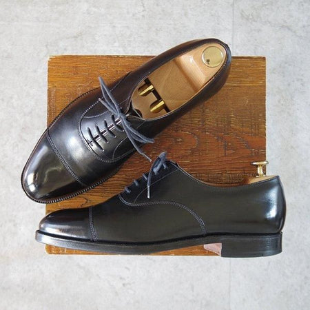 極上★クロケット&ジョーンズ 7.5E【★ロイドフットウェア別注/Lloyd Footwear】ストレートチップ/317ラスト/黒/Crockett&Jones★l528