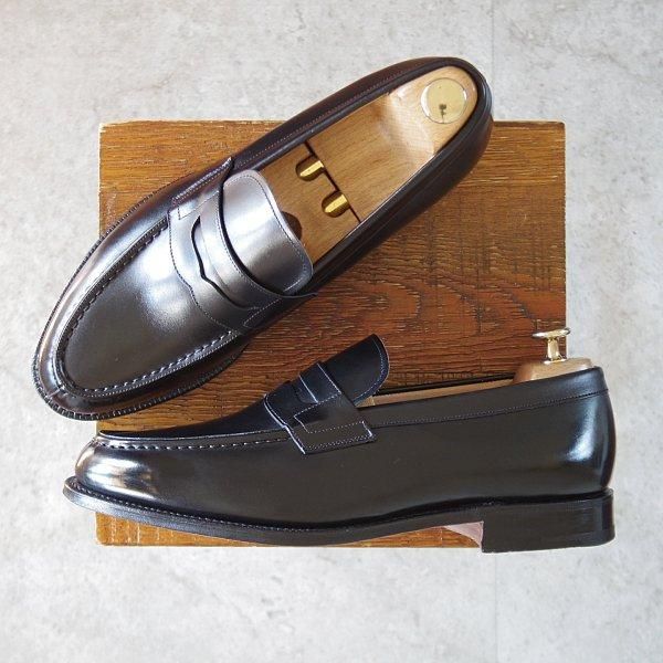 極美品★チャーチ 90F/UK9【★DARWIN/コインローファー】93ラスト/スリッポン/カーフ/黒/メンズ/Church's★l531