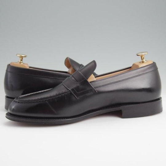 極美品★チャーチ 90F/UK9【★DARWIN/コインローファー】93ラスト/スリッポン/カーフ/黒/メンズ/Church's★l531