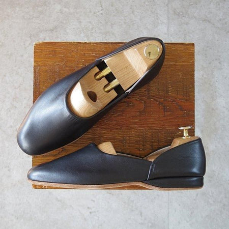 未使用★チャーチ 80F/UK8【貴重★旧チャーチ/JASON/ルームシューズ】55ラスト/スリッパー/スリッポン/カーフ/黒/メンズ/Church's★l534