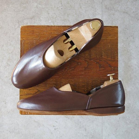 未使用★チャーチ 85F/UK8.5【貴重★旧チャーチ/HERMES/ルームシューズ】スリッパー/スリッポン/カーフ/濃茶/メンズ/Church's★l535