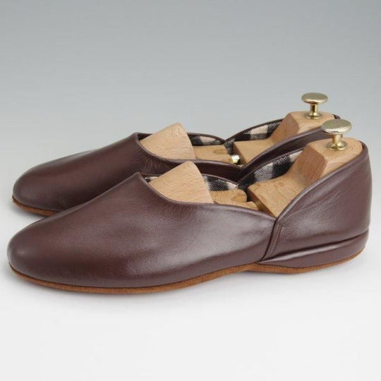 未使用★チャーチ 85F/UK8.5【貴重★旧チャーチ/HERMES/ルームシューズ】スリッパー/スリッポン/カーフ/濃茶/メンズ/Church's★l535