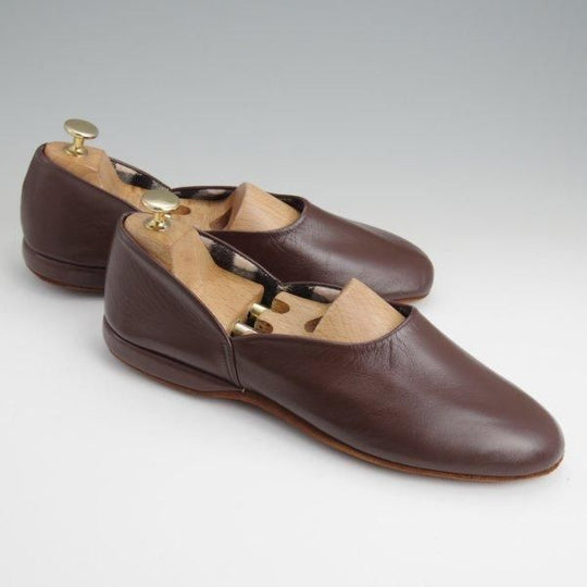 未使用★チャーチ 85F/UK8.5【貴重★旧チャーチ/HERMES/ルームシューズ】スリッパー/スリッポン/カーフ/濃茶/メンズ/Church's★l535