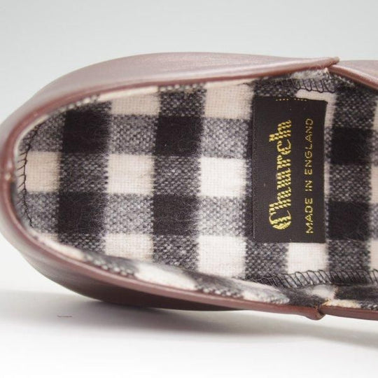 未使用★チャーチ 85F/UK8.5【貴重★旧チャーチ/HERMES/ルームシューズ】スリッパー/スリッポン/カーフ/濃茶/メンズ/Church's★l535