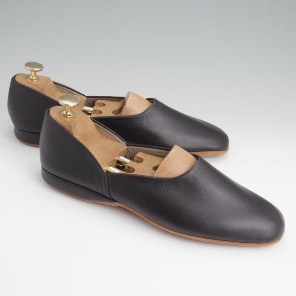 未使用★チャーチ 75F/UK7.5【貴重★旧チャーチ/JASON/ルームシューズ】55ラスト/スリッパー/スリッポン/黒/メンズ/Church's★l536