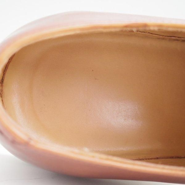 ★(伊)パオロ・マリアーニ UK8.5程度【貴重★ノルベジェーゼ製法/オーダー品】プレーントゥ/茶/メンズ/BOTTEGA PAOLO MARIANI★l539