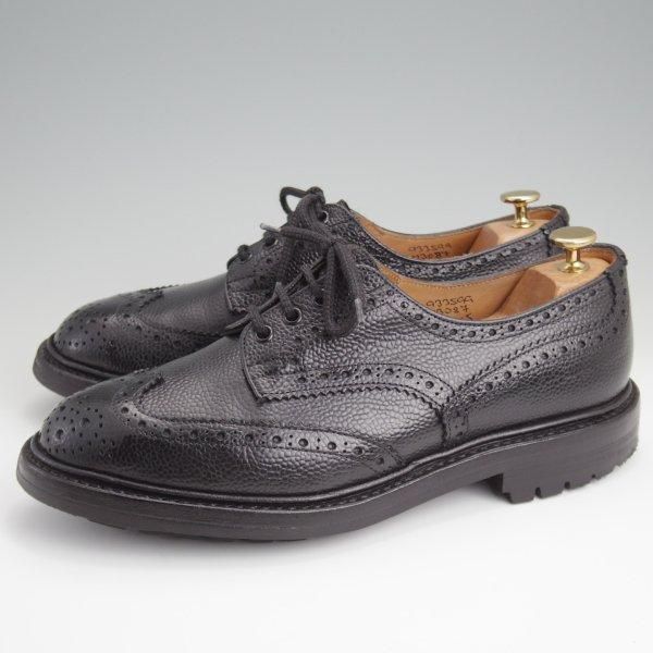 ★トリッカーズ SIZE 8.5【定価￥121,000-★バートン同系モデル/ILKLEY】カントリーシューズ/グレインレザー/黒/メンズ/Tricker's★l543