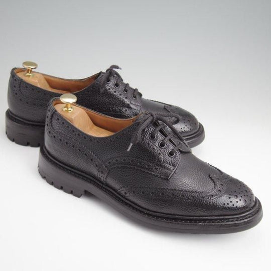 ★トリッカーズ SIZE 8.5【定価￥121,000-★バートン同系モデル/ILKLEY】カントリーシューズ/グレインレザー/黒/メンズ/Tricker's★l543