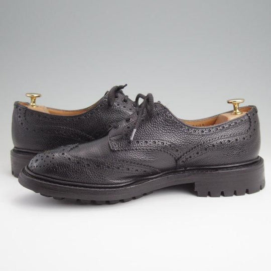 ★トリッカーズ SIZE 8.5【定価￥121,000-★バートン同系モデル/ILKLEY】カントリーシューズ/グレインレザー/黒/メンズ/Tricker's★l543