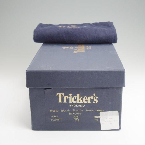 ★トリッカーズ SIZE 8.5【定価￥121,000-★バートン同系モデル/ILKLEY】カントリーシューズ/グレインレザー/黒/メンズ/Tricker's★l543
