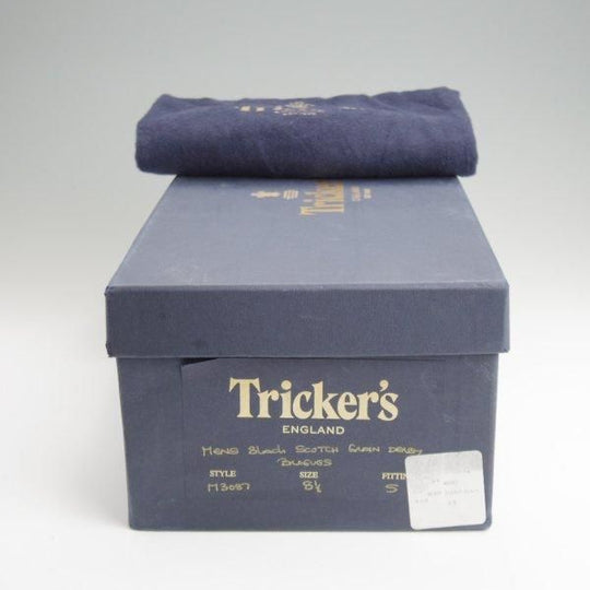 ★トリッカーズ SIZE 8.5【定価￥121,000-★バートン同系モデル/ILKLEY】カントリーシューズ/グレインレザー/黒/メンズ/Tricker's★l543