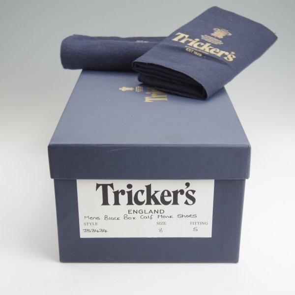 極上★トリッカーズ SIZE 8【現行定価10万円以上★モンクストラップ/JS3434】ボックスカーフ/黒/メンズ/Tricker's★l544