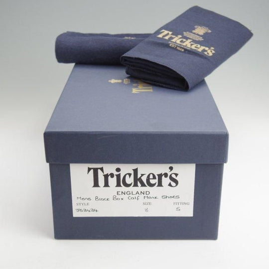 極上★トリッカーズ SIZE 8【現行定価10万円以上★モンクストラップ/JS3434】ボックスカーフ/黒/メンズ/Tricker's★l544