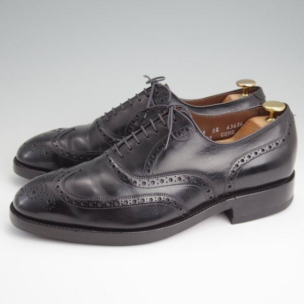 極上★(米)アレンエドモンズ 8EE【貴重70's〜80's★斜体ロゴ期/Boulevard/フルブローグ】カーフ/黒/メンズ/ALLEN EDMONDS★l552