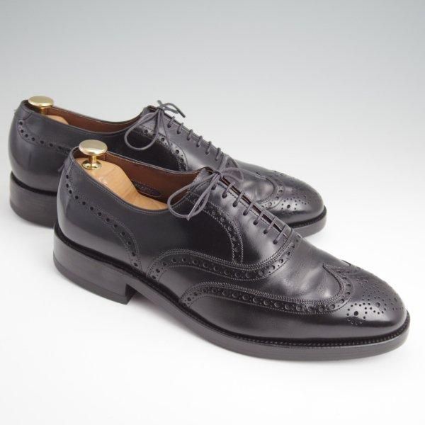 極上★(米)アレンエドモンズ 8EE【貴重70's〜80's★斜体ロゴ期/Boulevard/フルブローグ】カーフ/黒/メンズ/ALLEN EDMONDS★l552