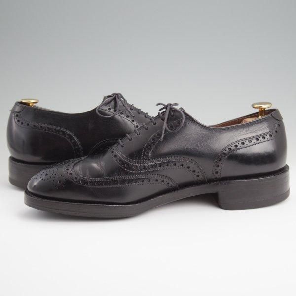 極上★(米)アレンエドモンズ 8EE【貴重70's〜80's★斜体ロゴ期/Boulevard/フルブローグ】カーフ/黒/メンズ/ALLEN EDMONDS★l552
