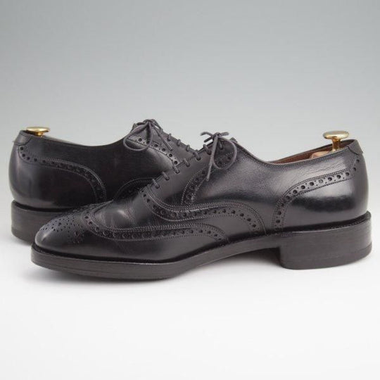 極上★(米)アレンエドモンズ 8EE【貴重70's〜80's★斜体ロゴ期/Boulevard/フルブローグ】カーフ/黒/メンズ/ALLEN EDMONDS★l552