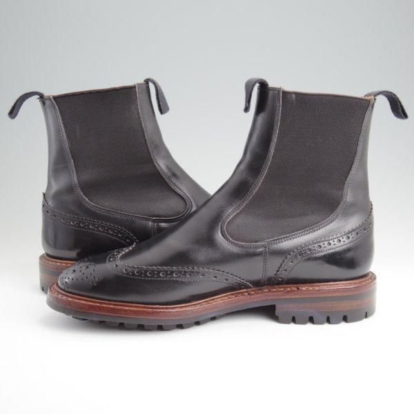 極上★トリッカーズ SIZE 8.5【定価￥132,000-★コマンドソール仕様/HENRY/サイドゴアブーツ】m2754/ボックスカーフ/黒/Tricker's★l557