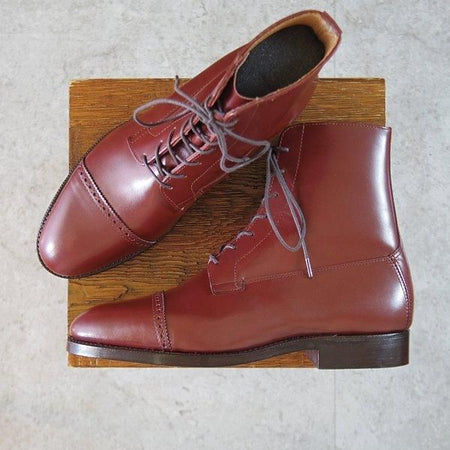 未使用★(英)シュナイダーブーツ SIZE 6【定価￥198,000-★Paddock Boots/パドックブーツ】カーフ/茶/メンズ/SCHNIEDER BOOTS★l558